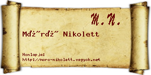 Móró Nikolett névjegykártya