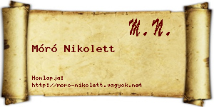 Móró Nikolett névjegykártya