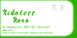 nikolett moro business card